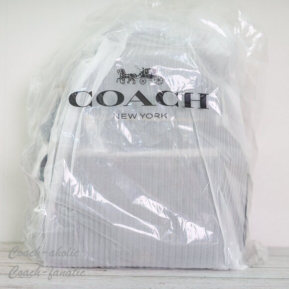 NWT Coach 99290 Nylon & Polished Pebble Leather Baby Backpack in Black *SEALED* - Picture 3 of 12